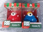 2 X Super7 Fun! Fun! Holiday Peanuts 75 Years Snoopy In Blue And Red Puffy Coat