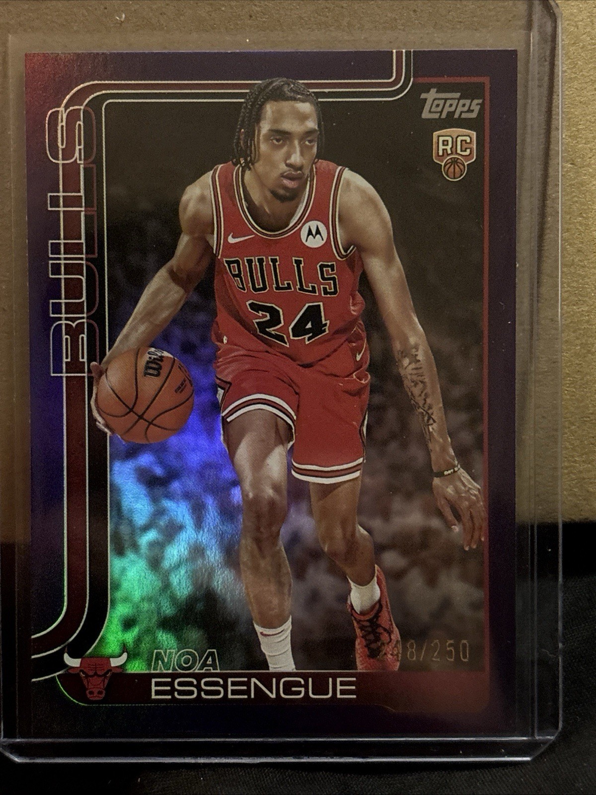 Noa Essengue 2025 Topps #212 Purple Holo Foil /250 Rookie