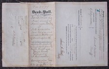 Huntingdon Pa Antique 1899 Land Deed Poll David Wilson to Dr. H.C. Chisholm