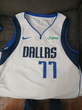 Nike Chime Dallas Mavericks Luka Doncic #77 White Jersey Authentic 56 Mint