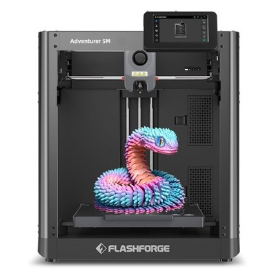 FLASHFORGE Adventurer 5M 3D Printer with Fully Auto Leveling, Max 600mm/s Hig...