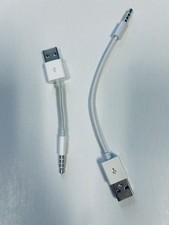 3.5mm Jack 4-Pole AUX Audio Male Plug to USB 2.0 Male Type A - 2 Cable Adapters