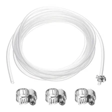 Silicone Tube, 0.2" ID. 0.24" OD. Length 16.4 Ft With Ties, Transparent