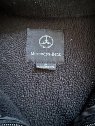 Official Mercedes-Benz Fleece Jacket Black Full Zip Men’s Sz Medium image 5