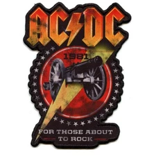 ACDC 1981 For Those About To Rock Patch Classic Rock Band Sublimated Embroidery