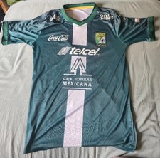 Vintage Club Leon Soccer Jersey Large Corona Comex Caja Popular Mexicana #14