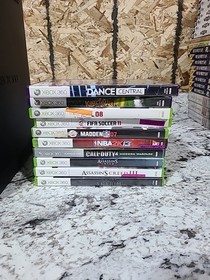 Xbox 360 Elite Black Cleaned Tested New Thermal Paste And 10 Games