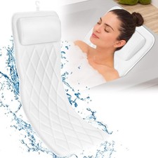 Full Body Bath Pillow for Bathtub, Thick Bath Pillow for Tub with Non-Slip Su...