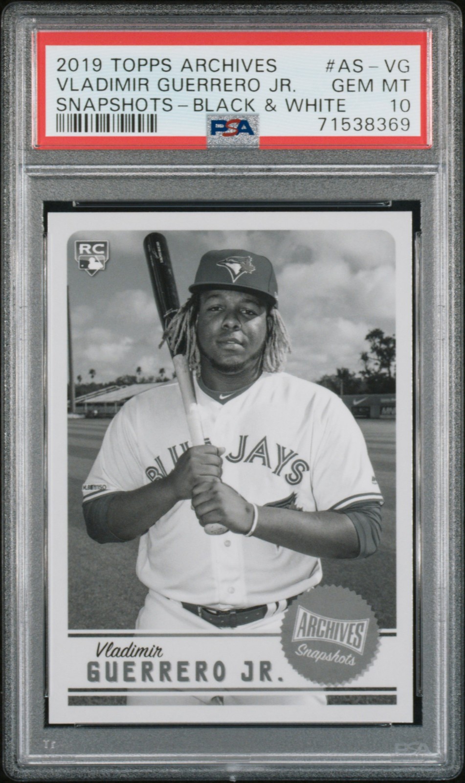 2019 TOPPS ARCHIVES SNAPSHOTS #AS-VG VLADIMIR GUERRERO JR. ROOKIE RC PSA 10