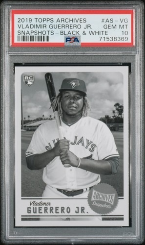 2019 TOPPS ARCHIVES SNAPSHOTS #AS-VG VLADIMIR GUERRERO JR. ROOKIE RC PSA 10