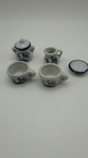 VTG Lot Of 6 Miniature Tea Items White Goose Design