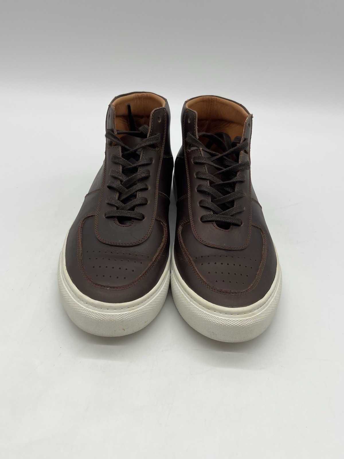Beckett Simonon Garcia Men’s Sz 9.5 Brown Leather High Top Fashion Sneaker Shoes