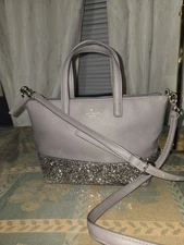 Kate Spade New York Ina Greta Court Glitter Satchel  Crossbody Bag cityscape 