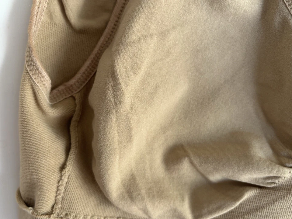 Genie Bra XL Full Coverage Pullover Removable Pads Seamless Sports Bra Beige - Image 4 of 4