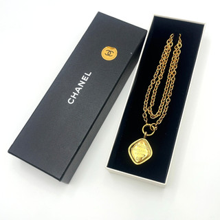 Auth Chanel 31 Rue Cambon Paris Chain Necklace logo engraved W/Box BA120276