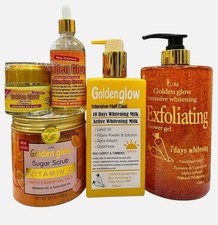 5 In 1 Set Golden Glow Body Sets Shower Gel, Face Cream , Body Lotion , Scrub