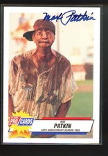 1993 Fleer ProCards MAX PATKIN Signed Card autograph auto MASCOT BULL DURHAM