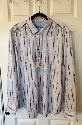 Robert Graham Shipping Lines Button Shirt Classic Fit Flip Cuff Men's S New $198