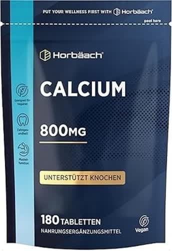 Calcium Tabletten 800Mg | Aus Calcium Carbonat | 180 Vegane StüCk-image