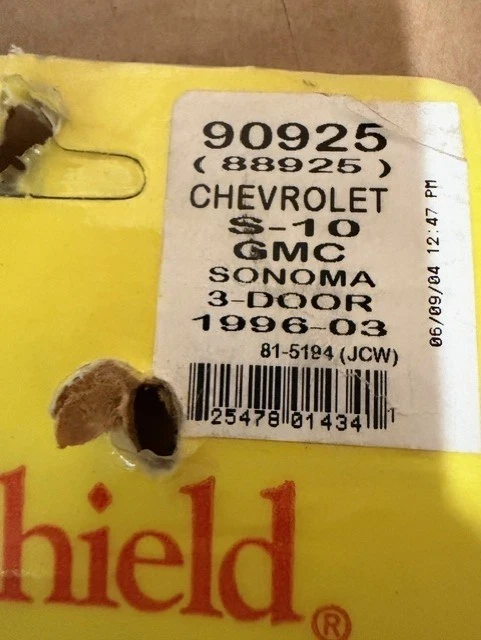 Protector de placa de umbral de puerta automático 90925 96-03 9Chevy S 10 GMC Sonoma 3 puertas Foto 2 de 3