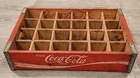 Vintage Wooden Coke Crate Red & White 24 Bottle "Enjoy Coca Cola" Wood Case