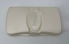 Huggies Baby Wipes Travel Container Off White Plastic Flip Lid Refillable EMPTY