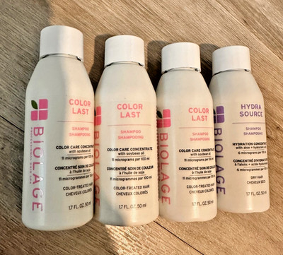4x BIOLAGE Shampoo Color Last (3) +Hydra Source (1) Travel 4x 1.7oz/ 50ml Ea NEW