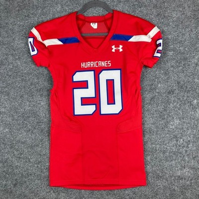 Under Armour Jersey Womens Size 18 Red Hurricanes #20 Football Authentic Team