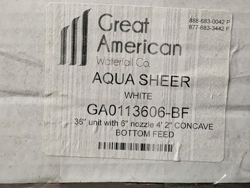 Great American Waterfall Company GA0113606-BF Aqua Sheer Bottom Feed - 第 1/1 張圖片