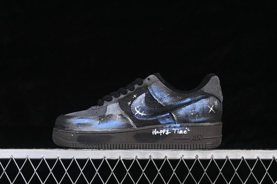 Custom Nike Air Force 1 Low ''Night Spark'' Hand-Painted Sneakers US 5