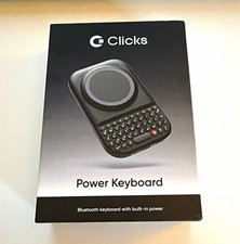 Clicks Power Keyboard Bluetooth Wireless Compact QWERTY w/ Touchpad Black