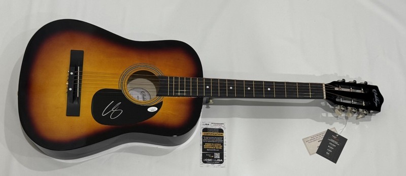 CHRIS STAPLETON SIGNED 38 INCH SUNBURST ACOUSTIC GUITAR COUNTRY JSA COA