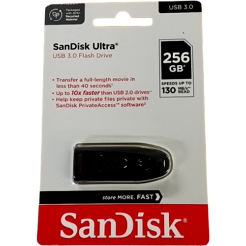 SANDISK Ultra USB 3.0 Flash Drive 256GB High Speed Data Transfer - 第 2/5 張圖片