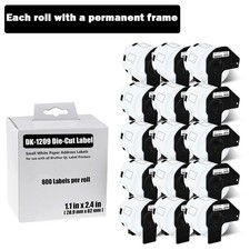 15 ROLLS For DK-1209 Die-cut Small Address label Brother QL-1100 QL-1110NWB 550