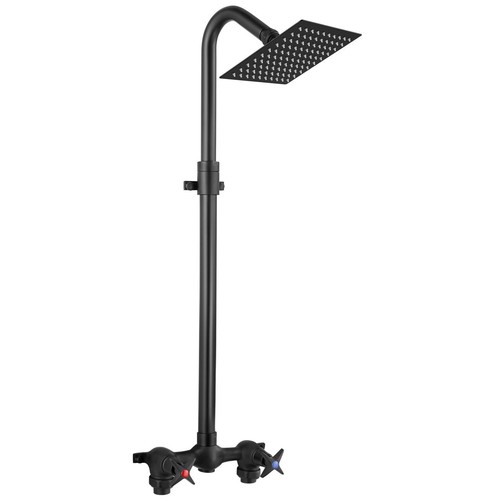 Aolemi Matte Black Outdoor Shower Kit 6 Inch Square Shower Head Wall Mount Expos eBay