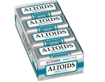 Mentas árticas ALTOIDS, Wintergreen individuales talla 1,2 onzas caja de 8 unidades - Imagen 1 de 2