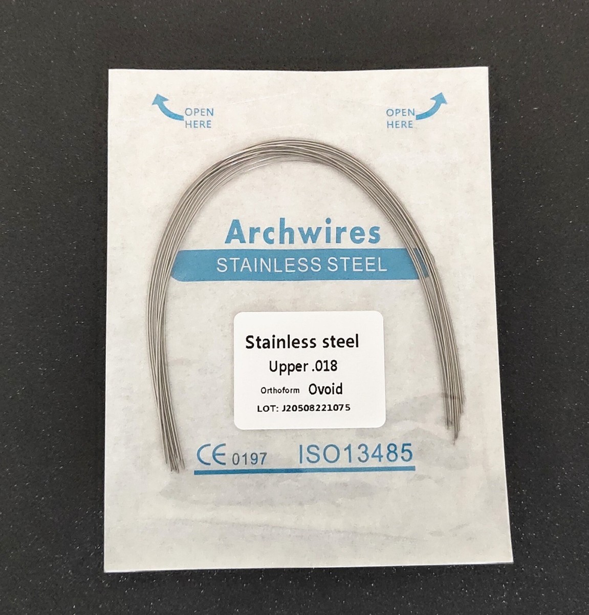 100 Fils Orthodontiques Dentaires En Acier Inoxydable Ronds - Forme Ovoïde 016 U/L - Pour Laboratoire Dentaire