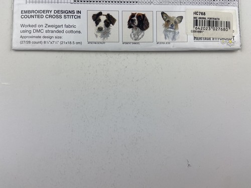 Heritage Stitchcraft Animal Portraits Jake Dog Cross Stitch Pattern - Picture 2 of 2