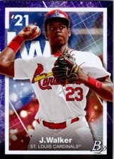 2021 Bowman Platinum #PE-10 Jordan Walker /250 Purple Precious Elements RC Card