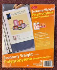 Clear Sheet Protectors Economy Wt Polypropylene New 50/pkg Size 3 Hole 8.5 x11