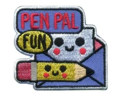 Girl Boy Cub PEN PAL FUN Letter Pals Patches Crests Badges SCOUTS GUIDE writing