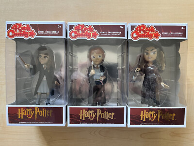 Funko Rock Candy Hermione Granger, Ron Weasley, Bellatrix Lestrange w/Protectors
