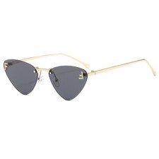 Fashion rimless women's sunglasses outdoor sun protectionparty holidaysunglasses
