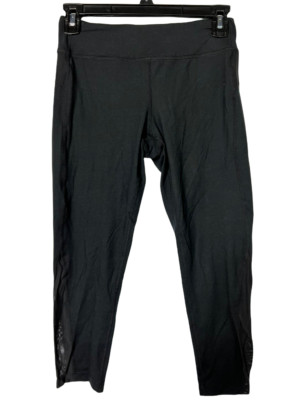 Aspire Women's Mesh Fitted Capris Xsmall Caviar Black - XS