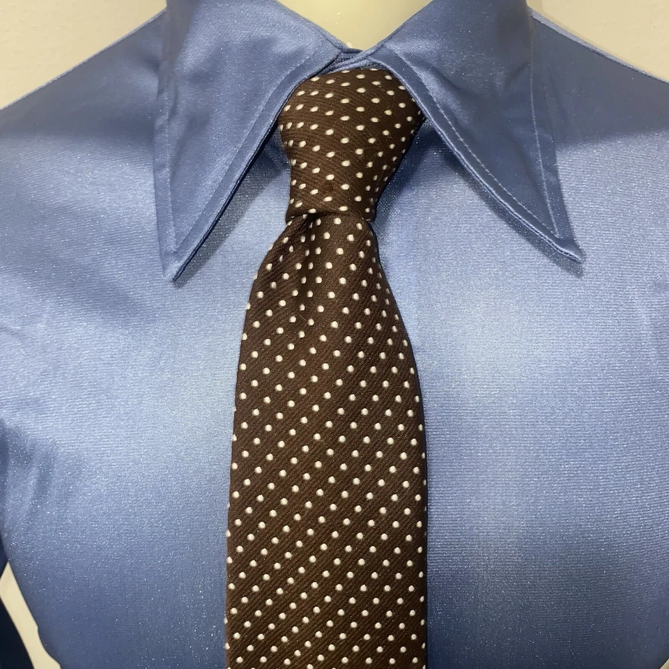 Corbata Pierre Cardin De Colección Años 70 Para Hombre Lunares Poliéster MCM Beatnik Disco Foto 3 de 4