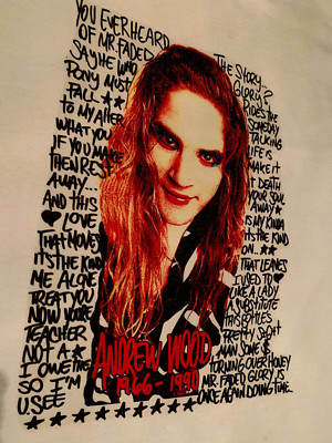 Andrew Wood MOTHER LOVE BONE T Shirt Cotton White Men Size S M L 234XL DO310
