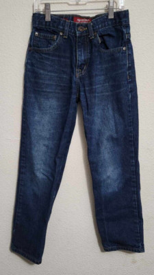 Arizona Jean Co. Boys 10 Regular Denim Blue Jeans W/ Adjustable Waist