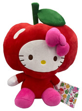Xgrande Juguete de Peluche Hello Kitty Traje de Frutas Rojo Manzana 13 pulgadas Sanrio Lindo Regalo Nuevo con Etiquetas
