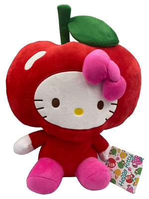 Xlarge Hello Kitty Plush Toy Fruit Suit Red Apple 13 inch Sanrio Cute Gift NWT