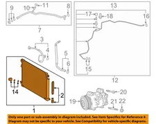 TOYOTA OEM 18-23 Avalon Condenser, Compressor Lines-Condenser 884A006020